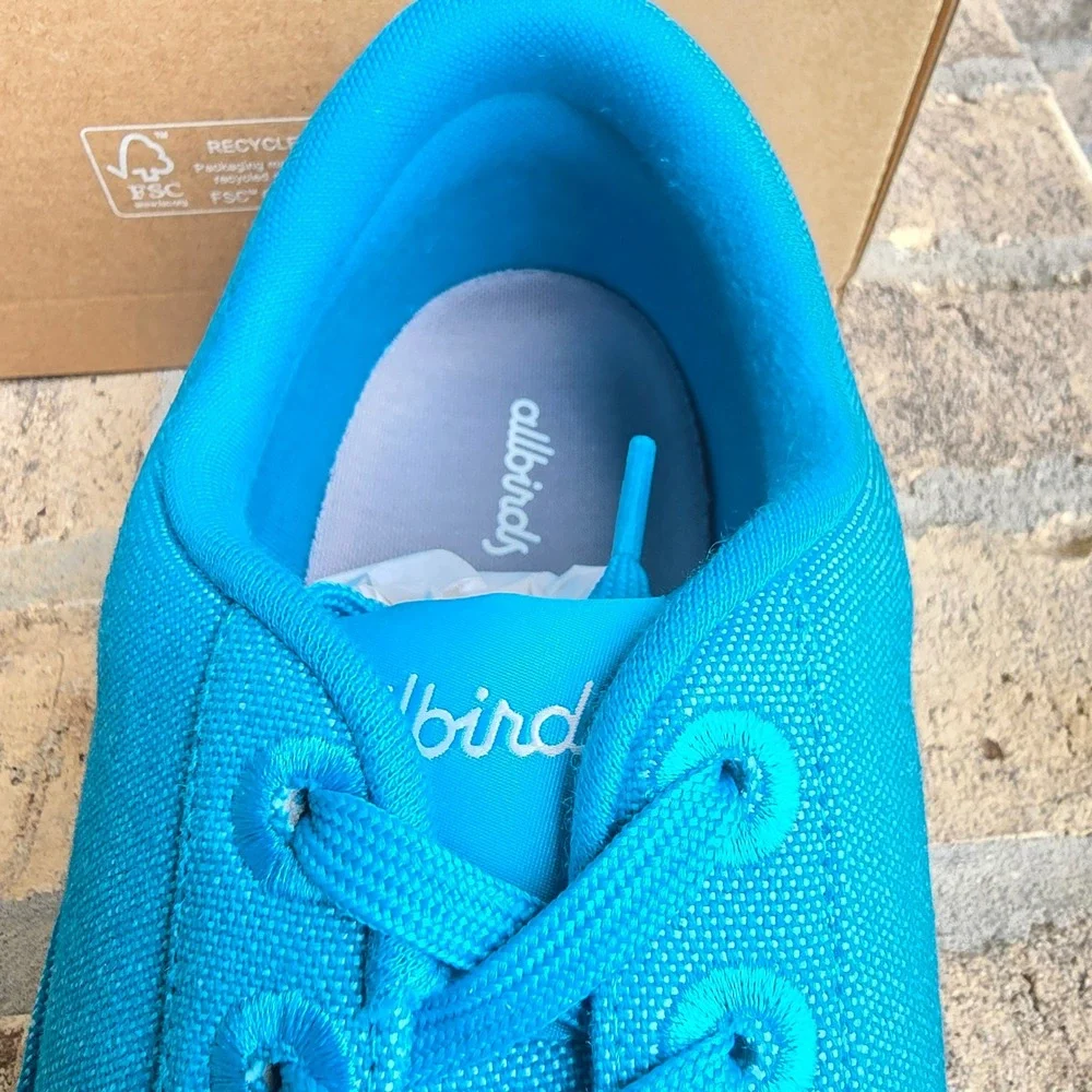 Allbirds Canvas Pacer Mens 11 Thrive Teal Clarity Blue Sneakers AB008CM110 NEW